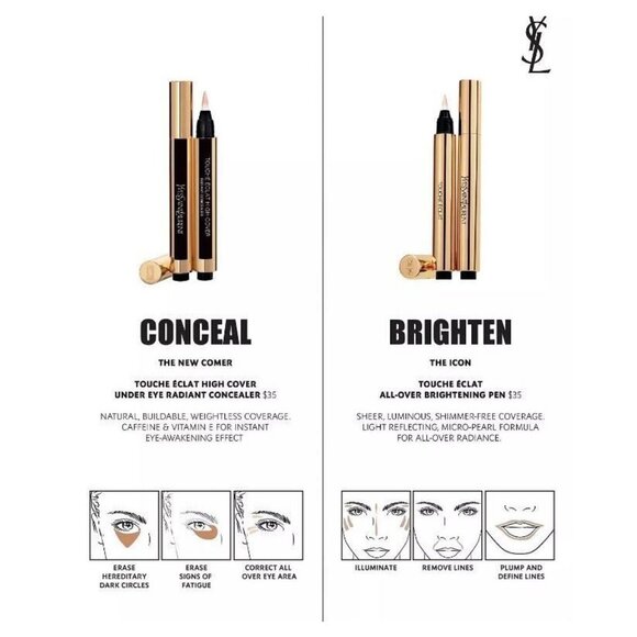 YSL Touche Eclat High Cover Radiant Concealer - #7 Coffee - Picture 5 of 11